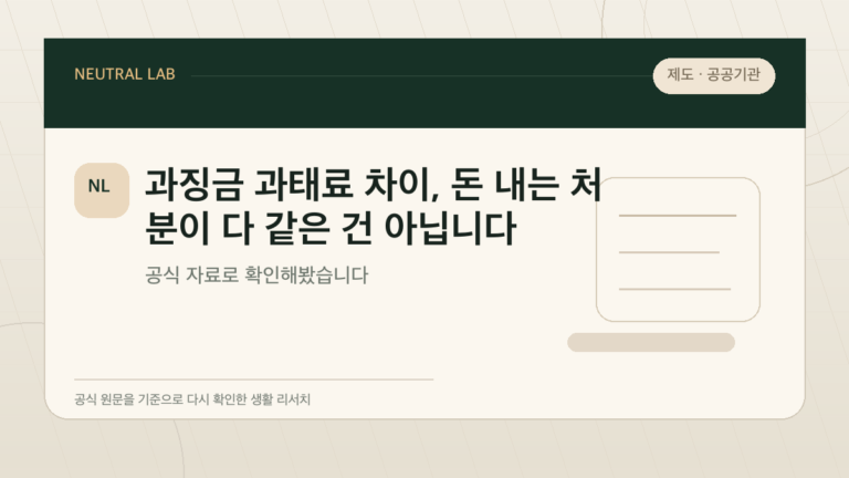 과징금 과태료 차이, 돈 내는 처분이 다 같은 건 아닙니다 대표 이미지