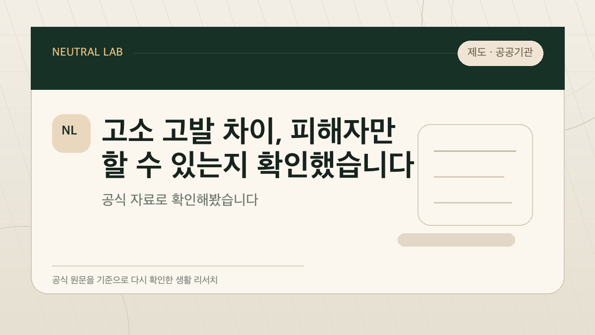 고소 고발 차이, 피해자만 할 수 있는지 확인했습니다 대표 이미지