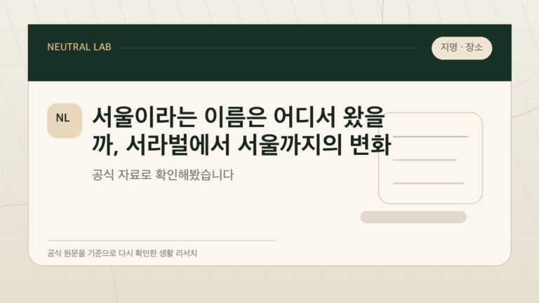 서울이라는 이름은 어디서 왔을까, 서라벌에서 서울까지의 변화 대표 이미지